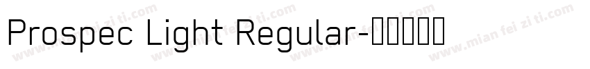 Prospec Light Regular字体转换